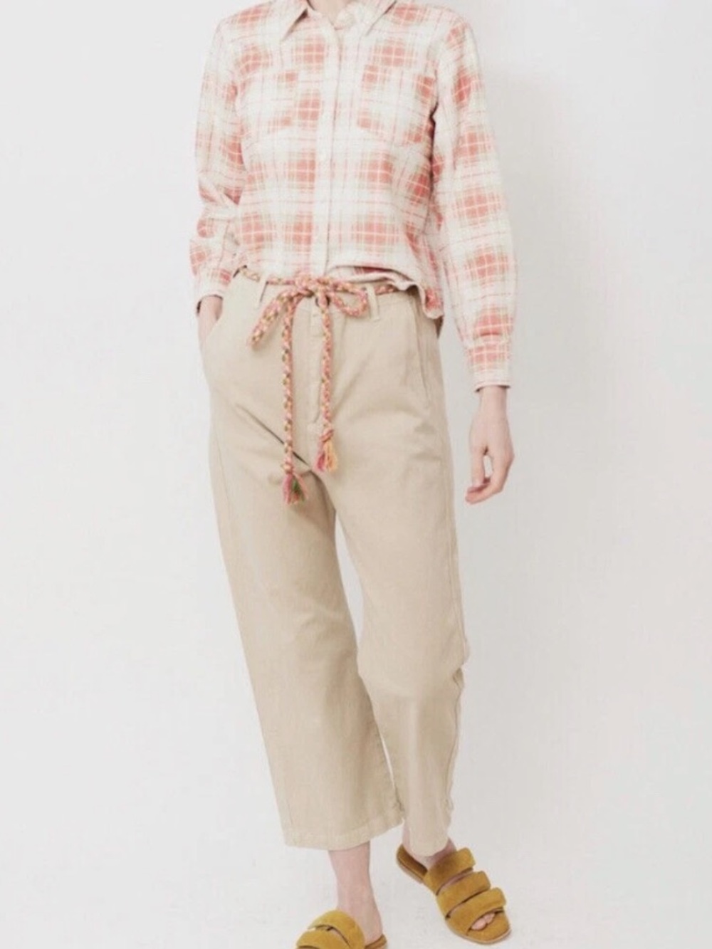 THE GREAT The Chino Ranger High Rise Straight Leg‎ Khaki Pants Women’s Sz 27
